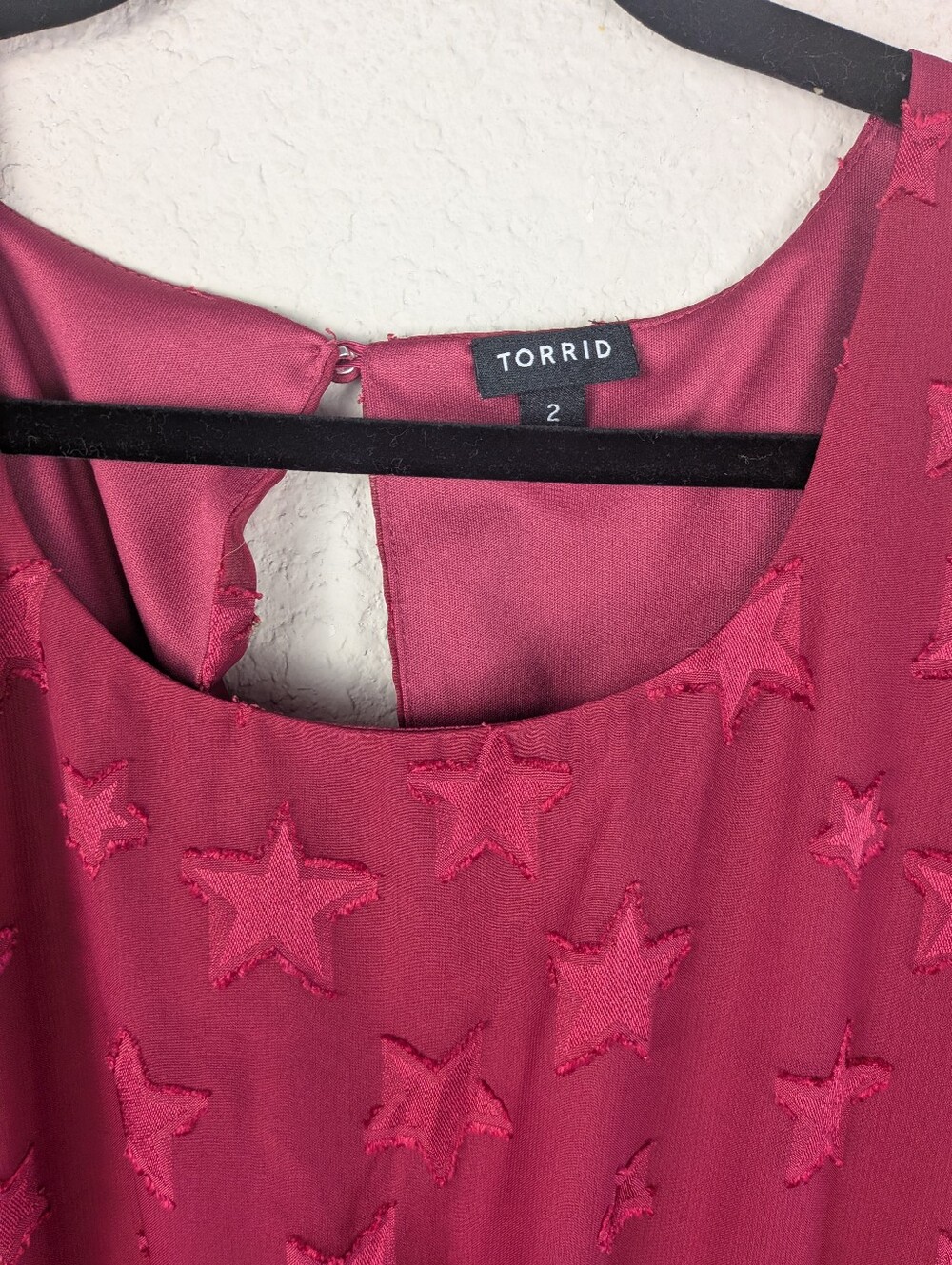 Torrid Star Midi Dress 2X Dark Fuschia Sheer Sleeves Lined Prom Homecoming Dance - Picture 5 of 6